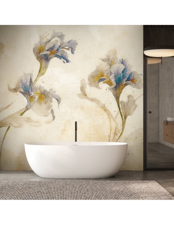 Wallpaper - Irises watercolor | FEEBY