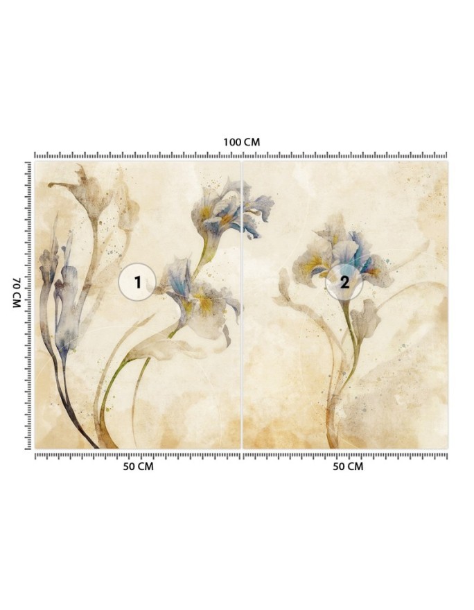 Wallpaper - Irises watercolor | FEEBY
