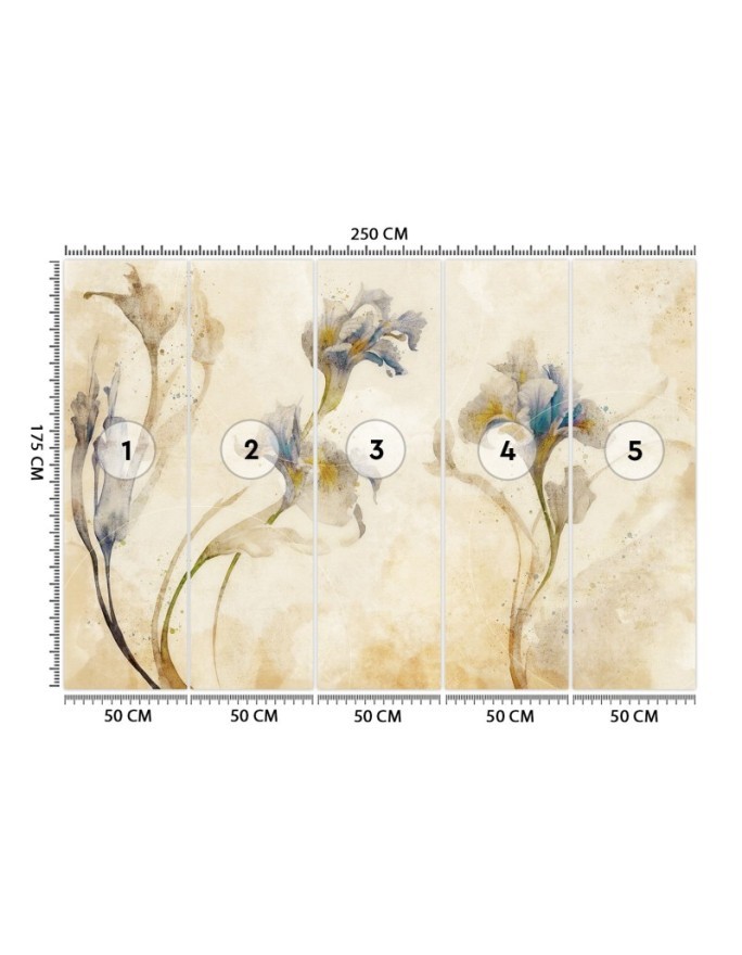 Wallpaper - Irises watercolor | FEEBY