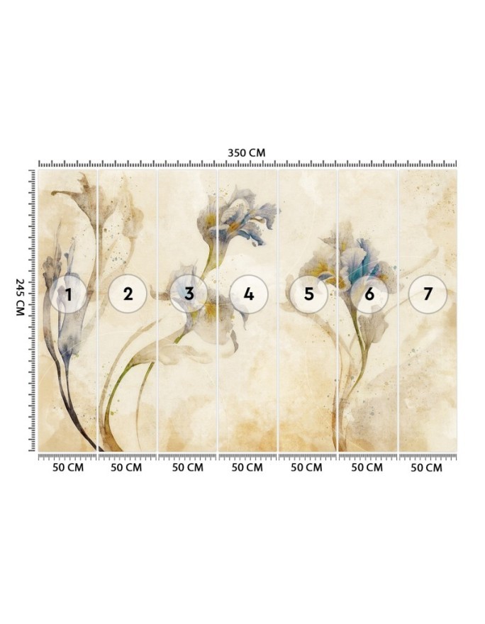 Wallpaper - Irises watercolor | FEEBY