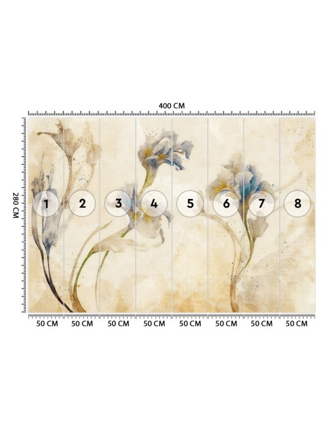 Wallpaper - Irises watercolor | FEEBY