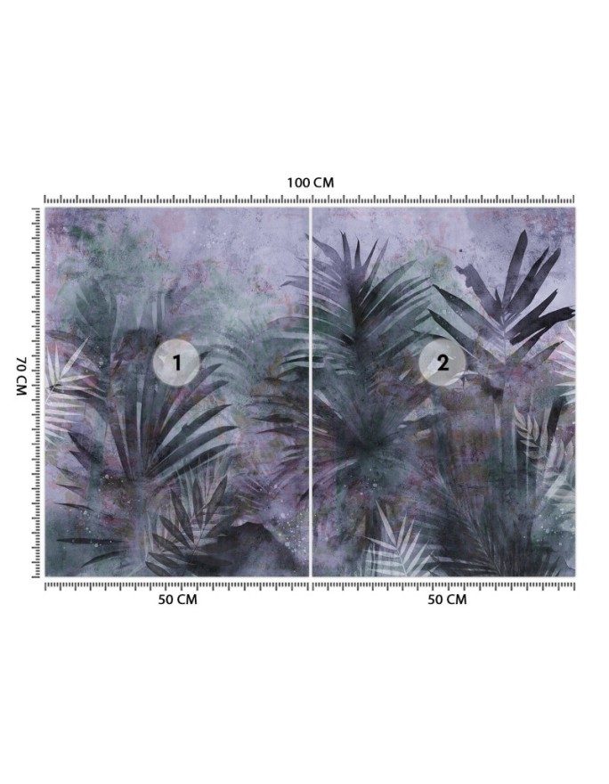 Wall mural - Tropical violet leaves | FEEBY