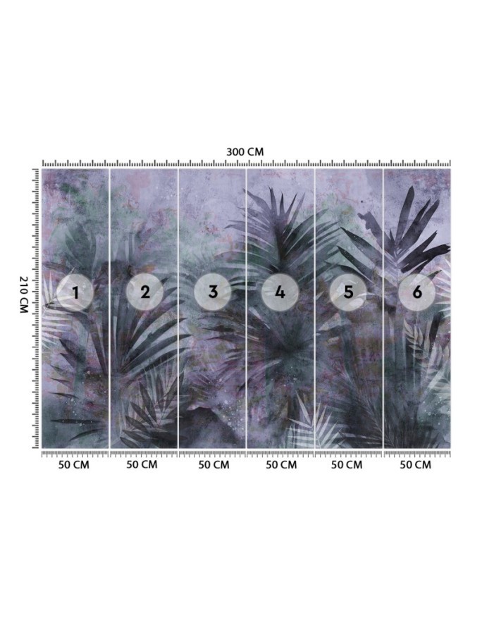Wall mural - Tropical violet leaves | FEEBY
