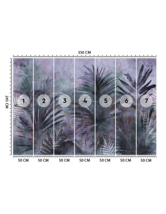 Wall mural - Tropical violet leaves | FEEBY