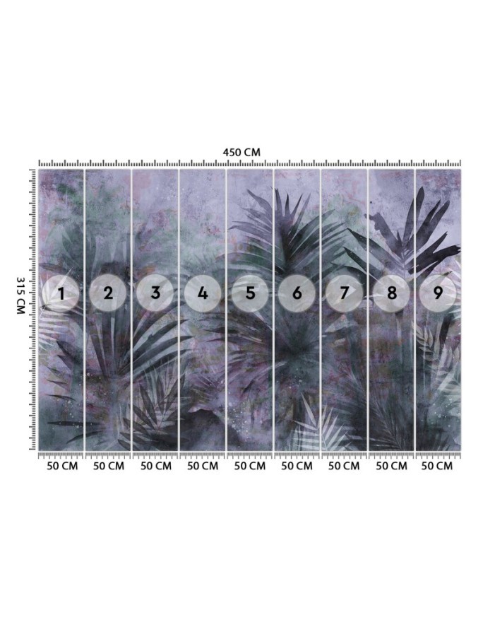 Wall mural - Tropical violet leaves | FEEBY