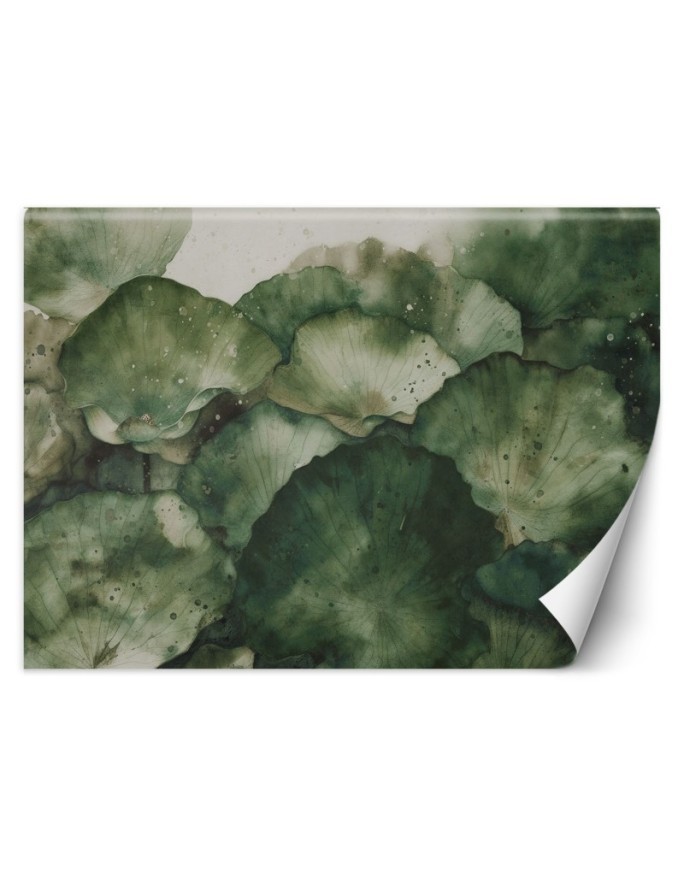 Modern wall mural - Green lotus leaves | FEEBY