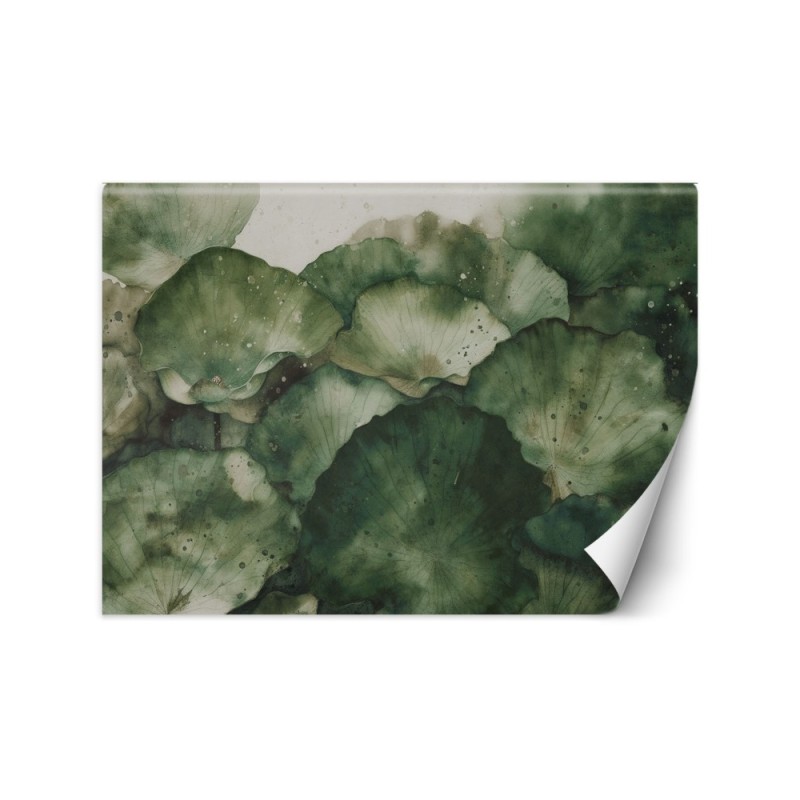 Modern wall mural - Green lotus leaves | FEEBY