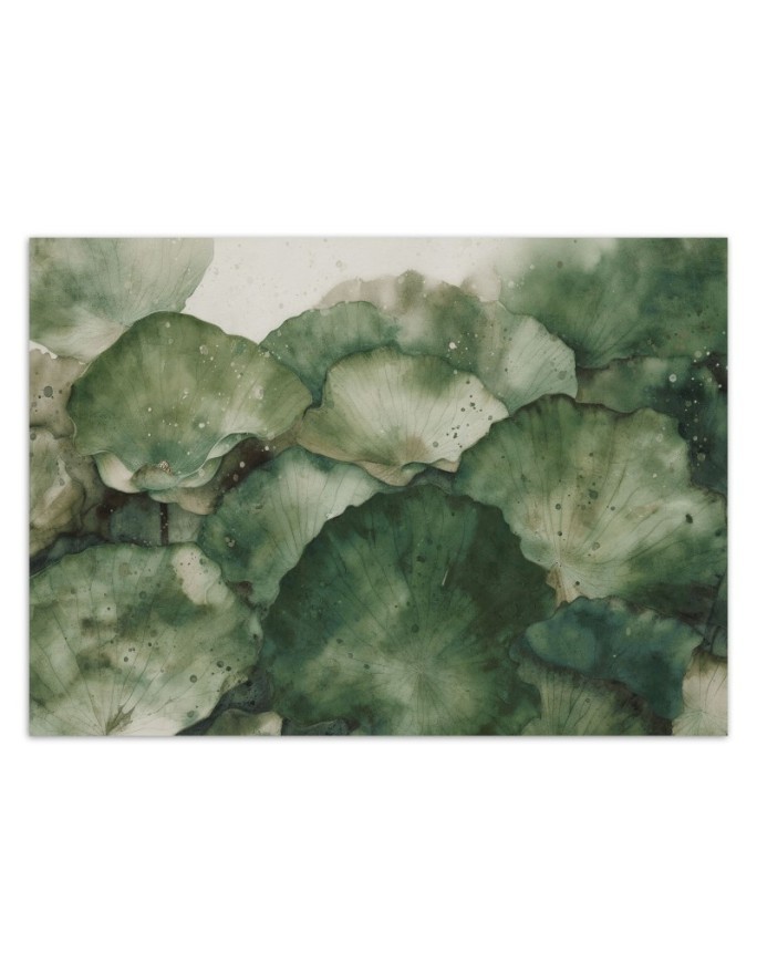 Modern wall mural - Green lotus leaves | FEEBY
