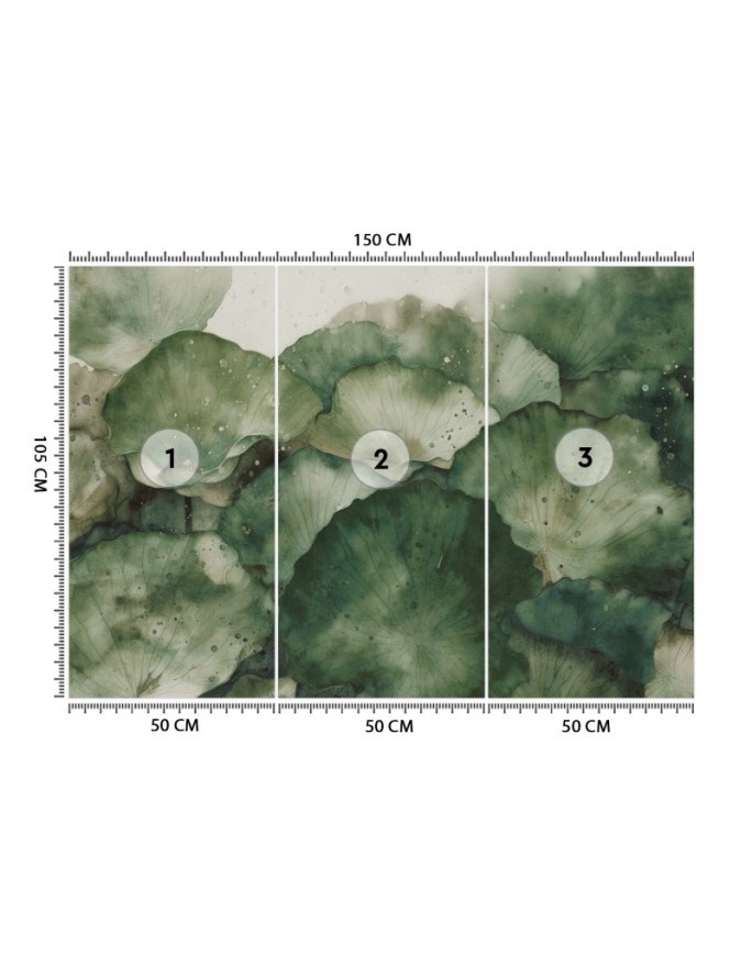 Modern wall mural - Green lotus leaves | FEEBY