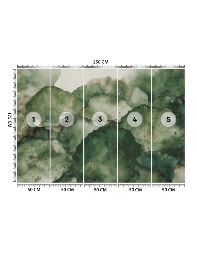 Modern wall mural - Green lotus leaves | FEEBY