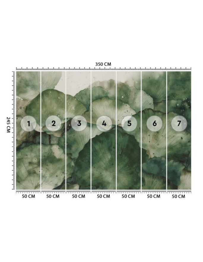 Modern wall mural - Green lotus leaves | FEEBY