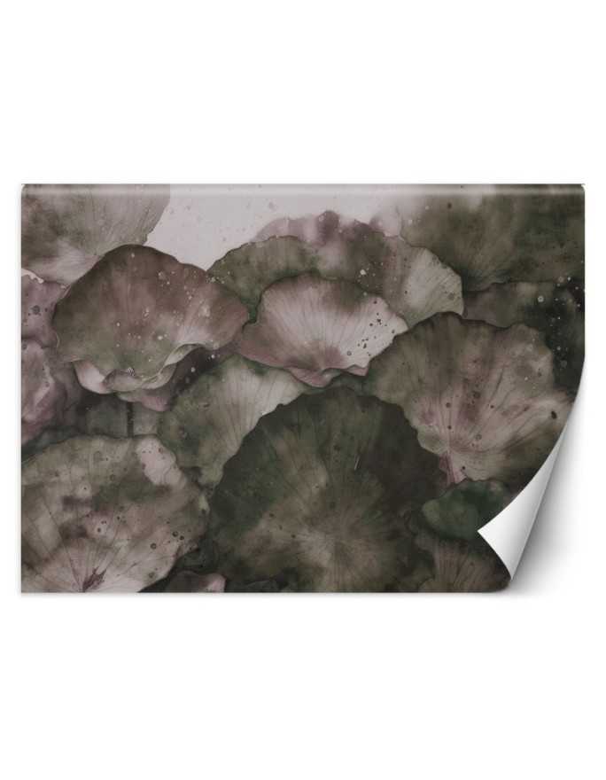 Stylish wallpaper - Lotus leaves watercolor | FEEBY