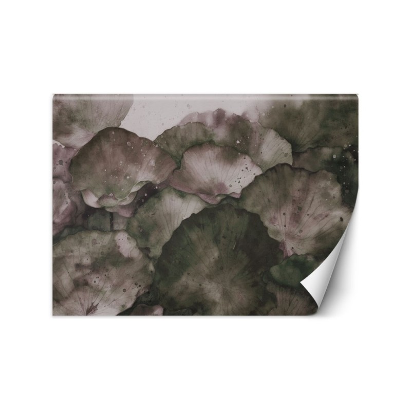 Stylish wallpaper - Lotus leaves watercolor | FEEBY