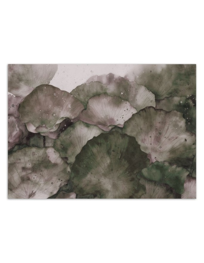 Stylish wallpaper - Lotus leaves watercolor | FEEBY