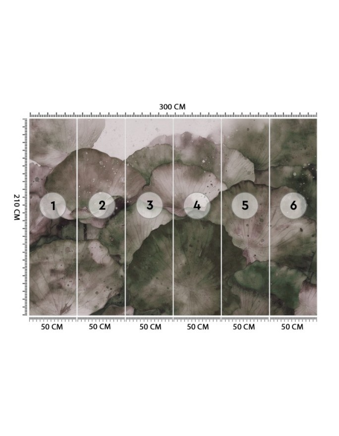 Stylish wallpaper - Lotus leaves watercolor | FEEBY