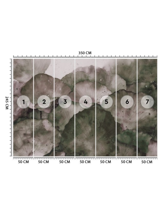 Stylish wallpaper - Lotus leaves watercolor | FEEBY