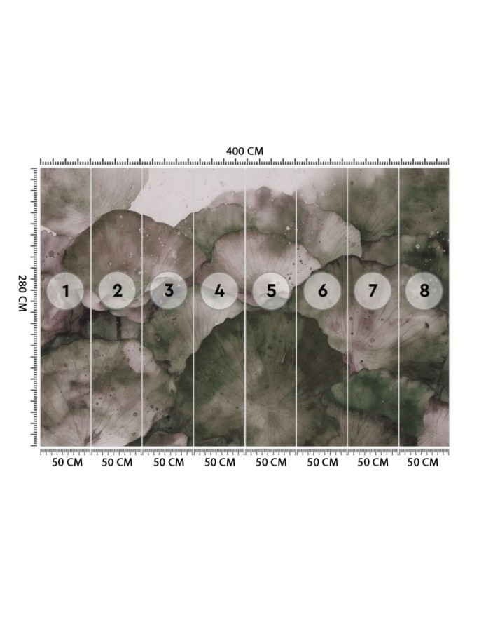 Stylish wallpaper - Lotus leaves watercolor | FEEBY