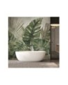 Unique wall mural - Tropical monstera leaves | FEEBY