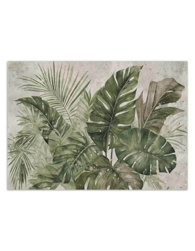 Unique wall mural - Tropical monstera leaves | FEEBY