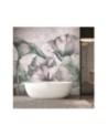 Fashionable wallpaper - Leaves on concrete background | FEEBY