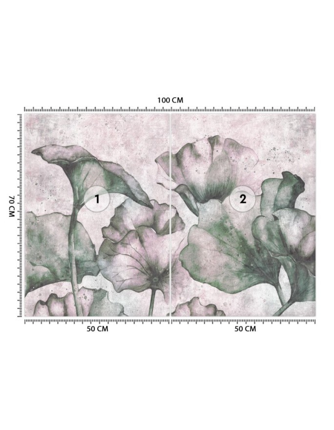 Fashionable wallpaper - Leaves on concrete background | FEEBY