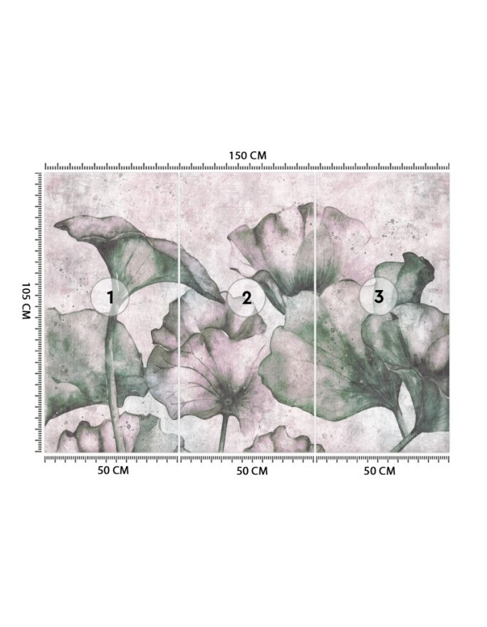 Fashionable wallpaper - Leaves on concrete background | FEEBY