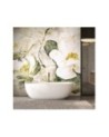 Wall mural for bedroom - White flowers nature | FEEBY