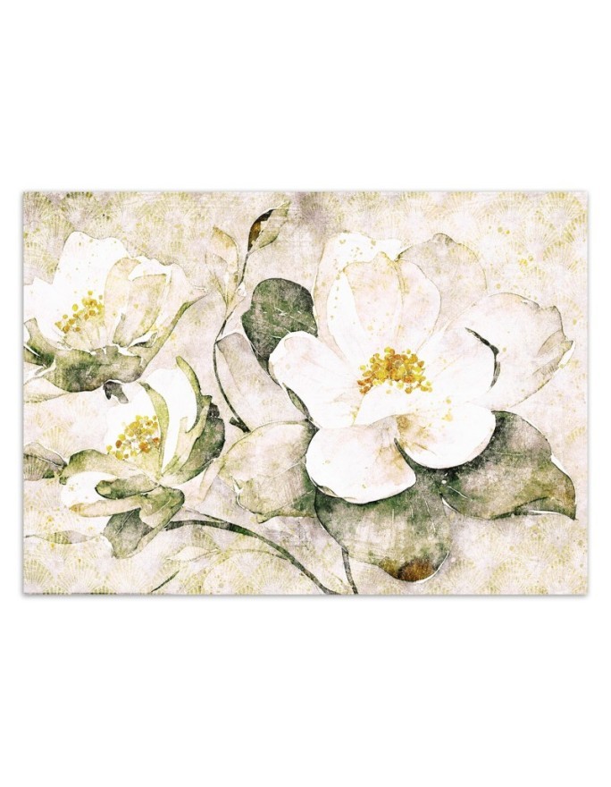 Wall mural for bedroom - White flowers nature | FEEBY