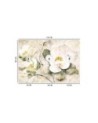 Wall mural for bedroom - White flowers nature | FEEBY