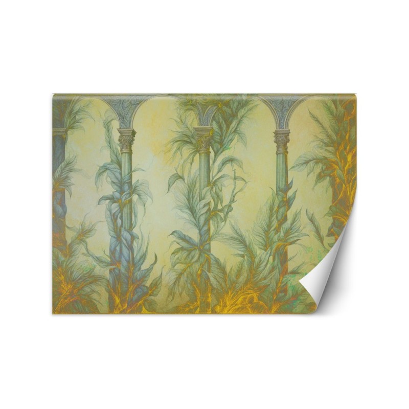 Wall mural - Boho columns and leaves | FEEBY