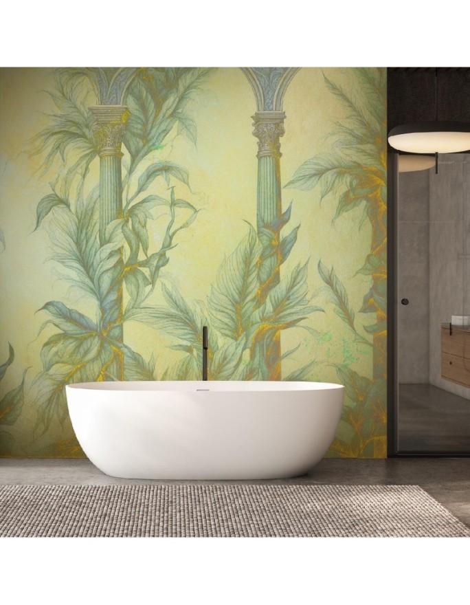 Wall mural - Boho columns and leaves | FEEBY
