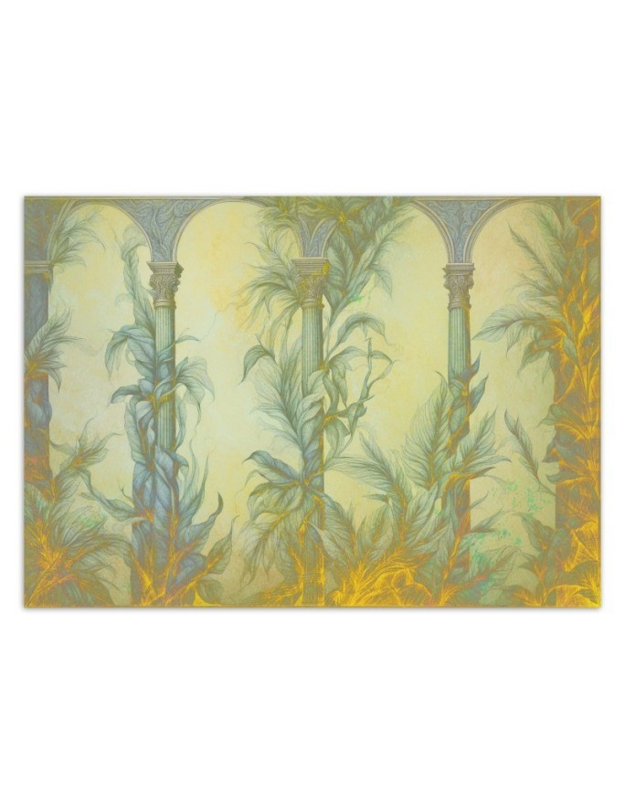 Wall mural - Boho columns and leaves | FEEBY