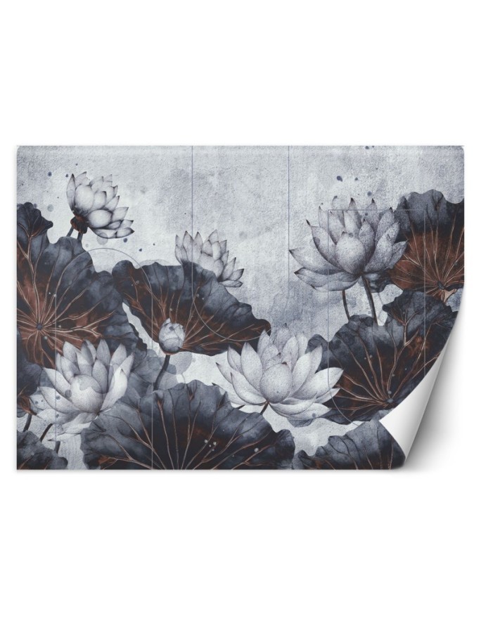 Modern wall mural - Flowers abstract concrete | FEEBY