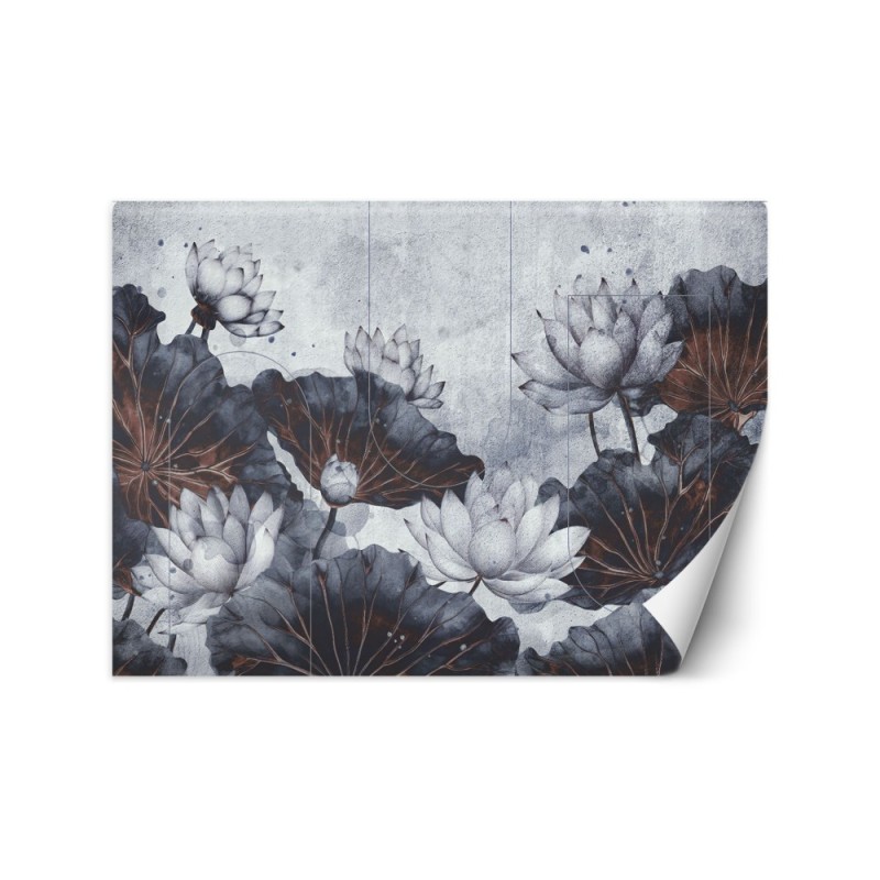 Modern wall mural - Flowers abstract concrete | FEEBY