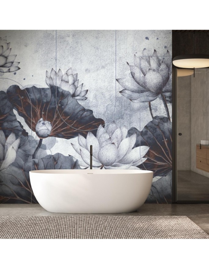 Modern wall mural - Flowers abstract concrete | FEEBY