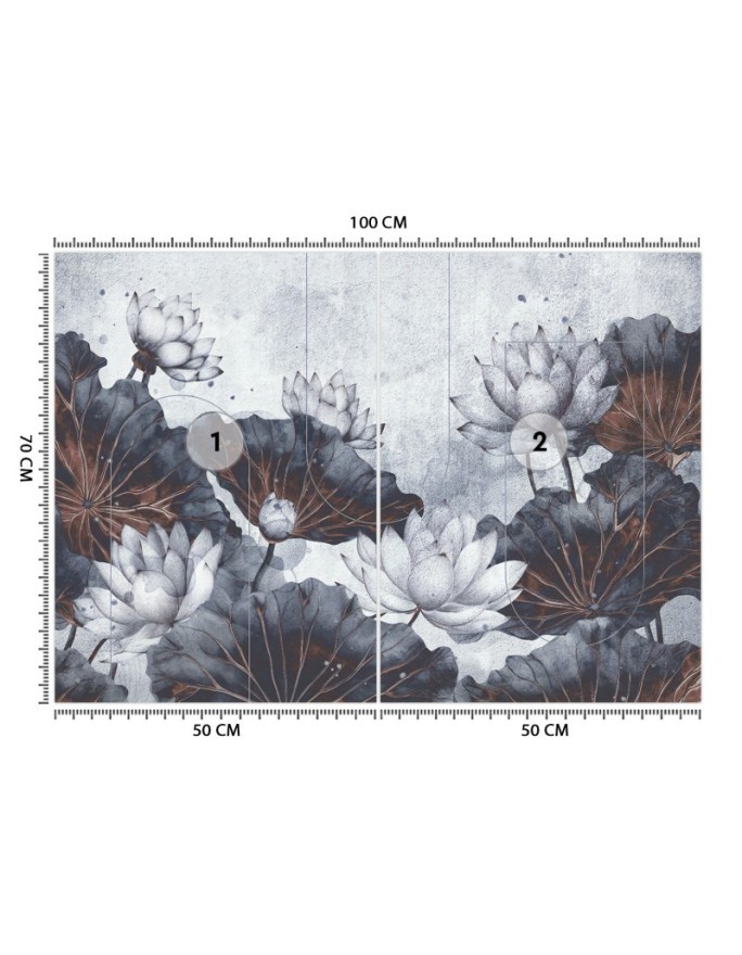 Modern wall mural - Flowers abstract concrete | FEEBY