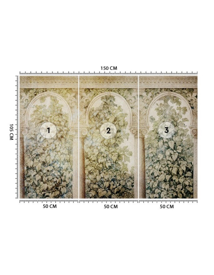 Stylish wallpaper - Columns ivy plants | FEEBY