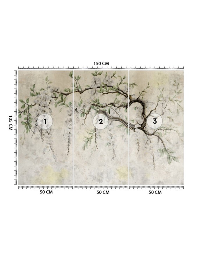 Fashionable wallpaper - Hanging flowers minimalism | FEEBY