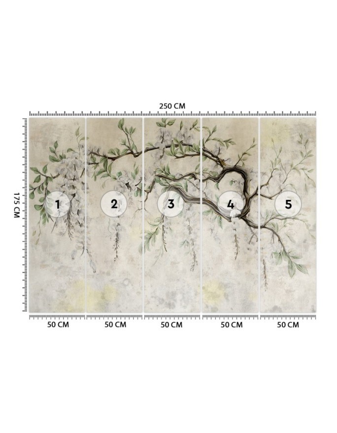 Fashionable wallpaper - Hanging flowers minimalism | FEEBY