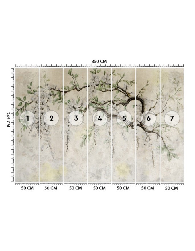 Fashionable wallpaper - Hanging flowers minimalism | FEEBY