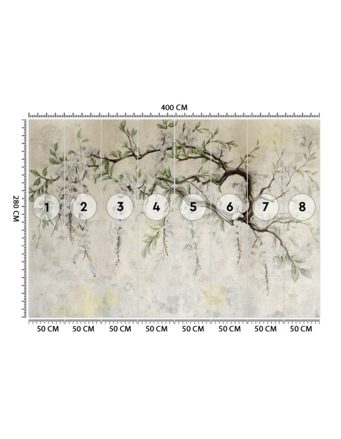 Fashionable wallpaper - Hanging flowers minimalism | FEEBY