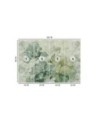 Wall mural for living room - Green flowers watercolor | FEEBY