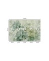 Wall mural for living room - Green flowers watercolor | FEEBY