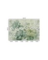 Wall mural for living room - Green flowers watercolor | FEEBY