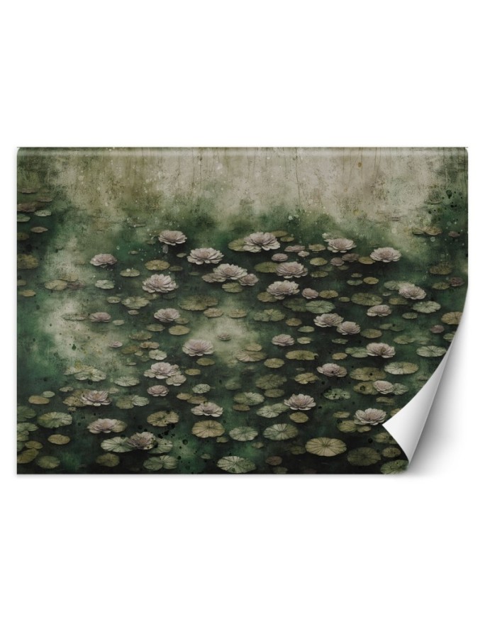 Wall mural Lotus flowers on...