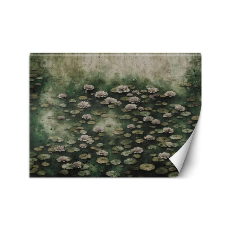 Wall mural for bedroom - Lotus flowers on a lake | FEEBY