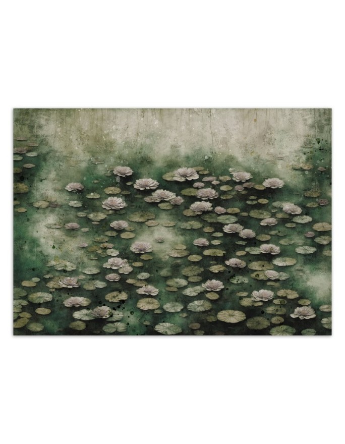 Wall mural for bedroom - Lotus flowers on a lake | FEEBY