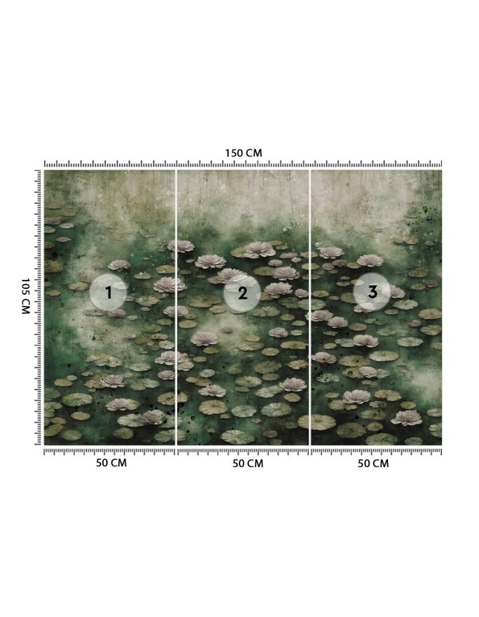 Wall mural for bedroom - Lotus flowers on a lake | FEEBY
