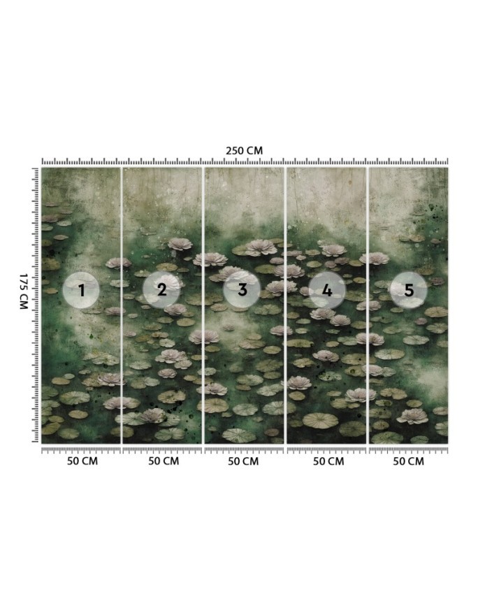 Wall mural for bedroom - Lotus flowers on a lake | FEEBY