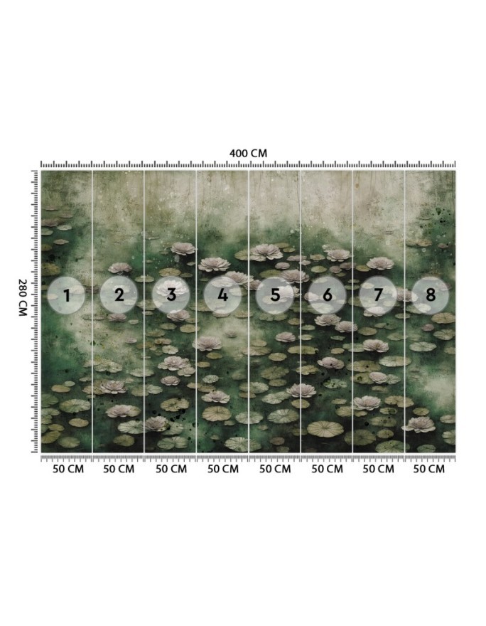 Wall mural for bedroom - Lotus flowers on a lake | FEEBY